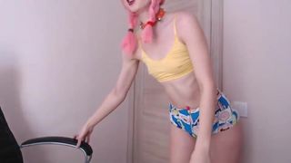 ladyts007 pretty pussy fucks both holes