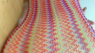 Ashley Tervort onlyfans Appetizing nipple presses shaved holes