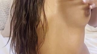 April Santos aka aprilsantos onlyfans Shy teen masturbates pussy with sex toy