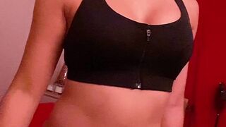 Trucici onlyfans Busty chick masturbates shaved pussy