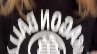 Kaiya aka kaiyakawaii onlyfans Ardent young lady caresses big tits at work