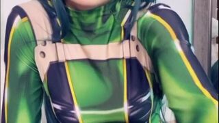 Baby Fooji aka babyfooji onlyfans  gently pushes the toy in her pussy