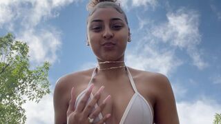 its_queen onlyfans Busty young lady caresses shaved pussy