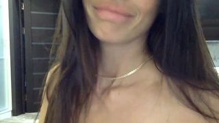 SweettBerry cute girl masturbates cunt at the wheel