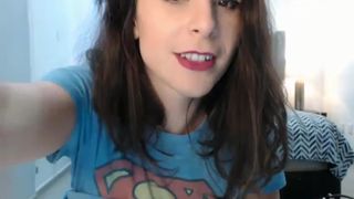 kickazbday busty young lady caresses shaved pussy