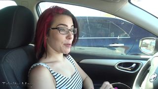 TrinityMay33 manyvids public flashing food stuffing bottle use