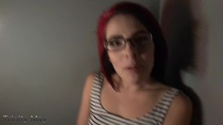 TrinityMay33 manyvids masturbating for a stranger in arcade