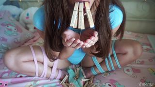 Kittenrawr aka Meowmix manyvids Rope Tied Submissive Drools And Cums