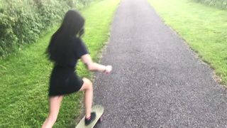 Natasha Grey ManyVids First Public Creampie For Sk8er Girl