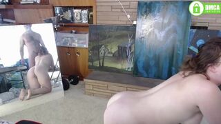 hairandmuscle  masturbating with a tampon in pussy