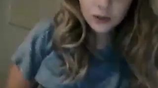 hornygcup luxurious slut masturbates shaved pussy