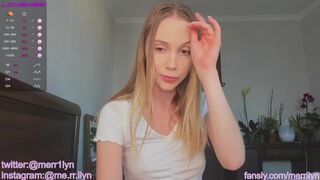 merrilyn Graceful blonde passionately masturbating cunt