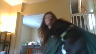 naughty_bella99 chaturbate Imposing chick sucks dildo and jumps on the phallus