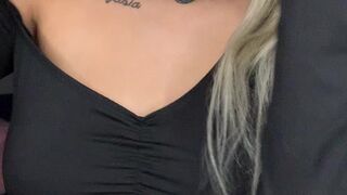 Mariaa Skyy aka mariaaskyy onlyfans busty young lady caresses nipples