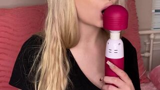 Lexi Lore aka lexilore onlyfans black-haired prank masturbates with a vibrator