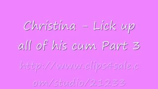 clips4sale Brat Princess - Christina Lick up all of his cum 480p