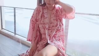 Anri Okita aka anriokita_real onlyfans wonderful babe cums form a handjob