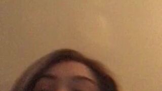 Aaliyah Hadid aka aaliyahhadid onlyfans busty slut gets fucked while standing with cancer