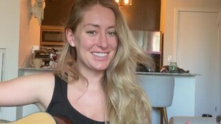 Madison Winter aka MadiTown onlyfans  handjob lying on the bed