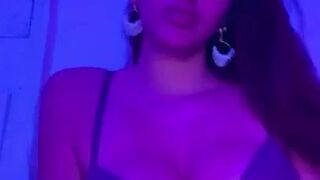 Bri Adeline aka adelinebri onlyfans busty latina caresses shaved cunt