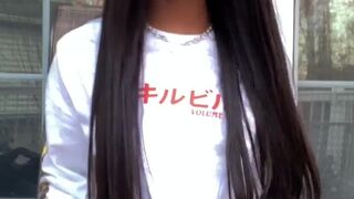 Bria Backwoods aka briabackwoods onlyfans  shows her pussy on the chair