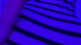 Bri Adeline aka adelinebri onlyfans black-haired young lady in stockings masturbates her shaved pussy