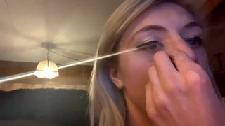 mrsgrimnasty pleasant babe touches sexual lips with fingers