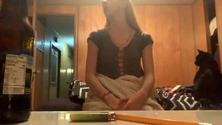 mrsgrimnasty pleasant babe touches sexual lips with fingers