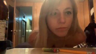 mrsgrimnasty pleasant babe touches sexual lips with fingers