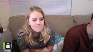 theprettywife pissing a little leaning on the back of the chair