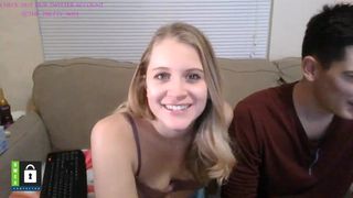 theprettywife pissing a little leaning on the back of the chair