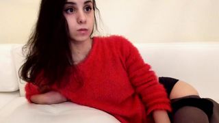 ehotlovea Wonderful mother pulls the cap with her fingers