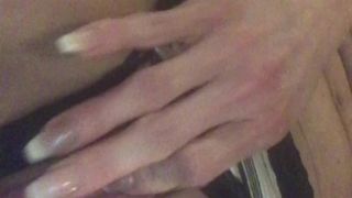 kati3kat  hot bitch caresses shaved cunt