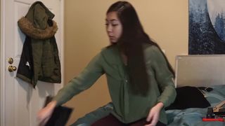 ashley aoki cute bitch gently fingering pussy