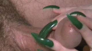 Handjob Goddess - Green fingernails handjob