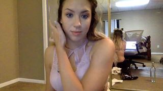 pinkbabykitty cute babe rides a sex toy