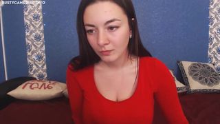 Kirsten dark skinned lady gently jerks her pussy