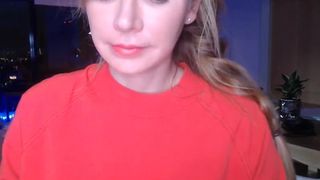 alexis redhead female caresses big tits