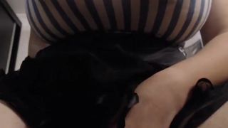 busty_ema bitch with big tits rides vagina toy