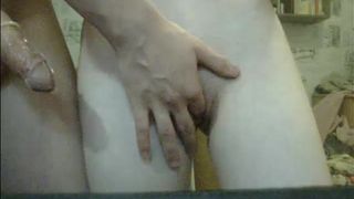 Young-Loli  redhead female caresses big tits