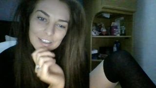 Cornishcandy dark skinned lady gently jerks her pussy