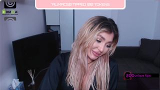 sarahstone_ graceful blonde passionately masturbating cunt