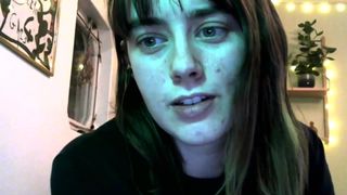 sweetgirl94xoxo in stockings teased pussy lying on her back