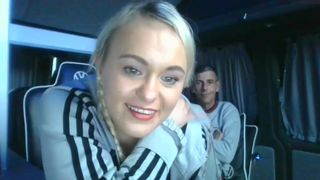 knkycpl666 hot brunette posing in stockings