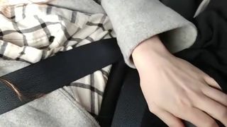 Playing in an Uber seductive skins dance naked