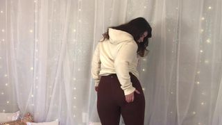 Bea York  lustful babe caresses shaved pussy