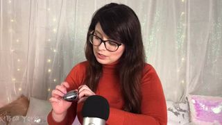 Bea York  cute brunette girl licks dildo