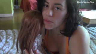 natalie wonder busty bitch exposes her charms