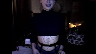 nerdygirl30 cute babe strips and jerks off shaved holes