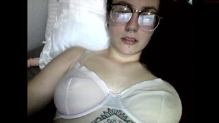 nerdygirl30 gorgeous teen showing off natural boobs